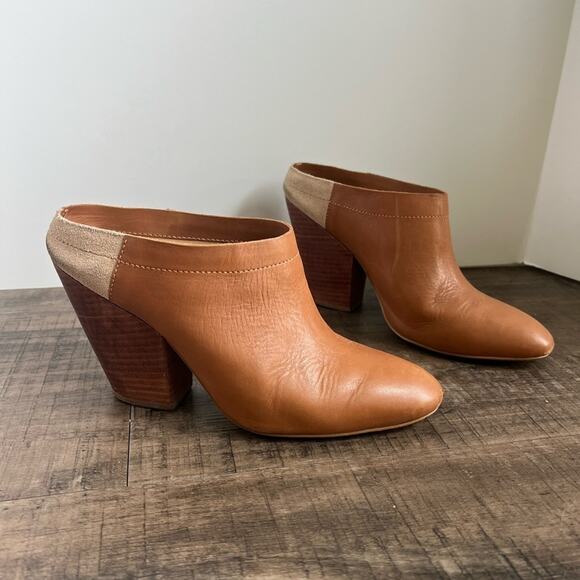 ANTHROPOLOGIE X MISS ALBRIGHT DENNIS BROWN MULE BOOTIES SIZE 9 - Picture 3 of 9